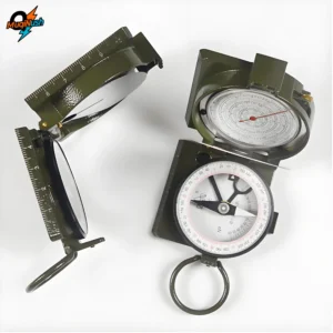 MuqiNush 1 Pc Flip Military Compass Green Waterproof Multifunctional Outdoor Sighting Luminous Display Hiking Camping