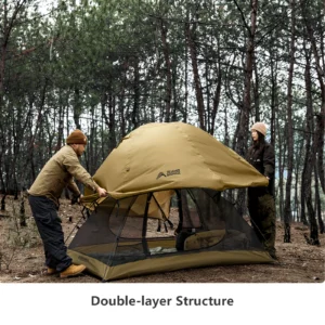 BISINNA Camping Tent 2 Persons Portable Waterproof Backpacking Tent Double-layer Outdoor Hiking Travel Camping Equipment