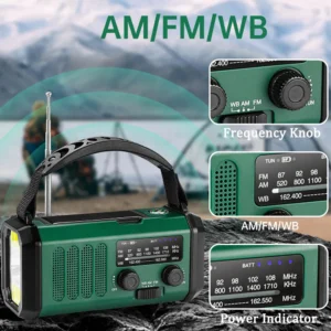 10000mAh Emergency Radio Solar Hand Crank Dynamo Radio FM/AM/NOAA Flashlight SOS Alarm Power Bank راديو الطوارئ רדיו ופנס חירום