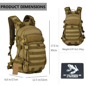 Tactical Backpack 25L Riding Backpack Waterproof High Quality Hiking Hunting Style Bag Small Rucksack
