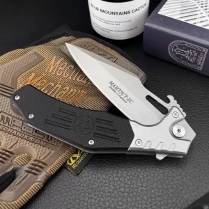 Tactical 5Cr13Mov Blade Outdoor Hunting Knife Pocket Camping EDC Folding Knife with Nylon Fiber Handle & Clip Self Defense Tools