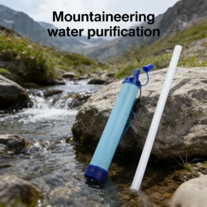 1pc Outdoor Water Filter, Personal Straw Water Filtration System, Emergency Survival Water Purifier For Camping Hiking Climbing