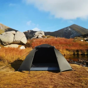 Aurora Fox 2-4 People Camping Backpacking Tent Waterproof Hiking Black Silver Coated Sun Protection Easy Set Up Tent