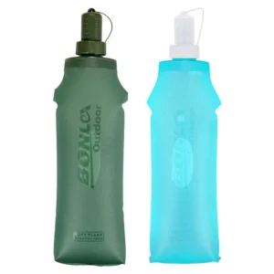 1/2Pcs 500mml 250ml Outdoor Sport Camping Running Sport Bicycle Soft Water Bottle Folding TPU Soft Flask Hiking Water Bag