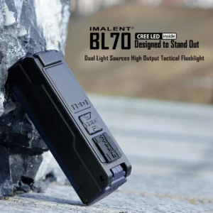 IMALENT BL70 EDC Flashlight 6000 Lumens Cree XHP70 HI LED Type-C Rechargeable Dual Light Source for Camping and Work Lights.