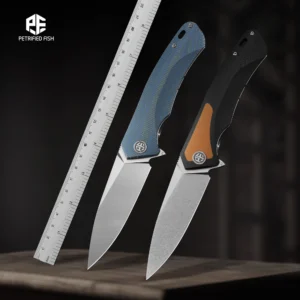 Petrified Fish PF838 Jackknife Folding Knife D2 Steel G10 Handle Pocket Knife Fish Hunting Outdoor EDC Cutting Hand Tools