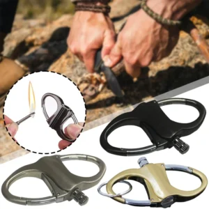 Permanent Match Lighter Keychain Outdoor Emergency Fire Starters Waterproof Cigarettes Flints Keyrings