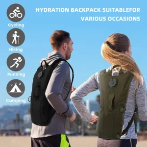BOOIU 3L Tactical Water Bladder Backpack EVA 3L Leakproof Water For Running Outdoor Camping Large Capacity Water Bag Backpack