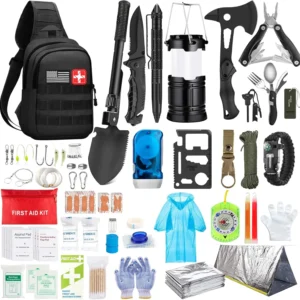 151-Piece Emergency Survival Kit with First Aid Gear, Tactical Tools for Outdoor Camping, Earthquake & Adventure Safety