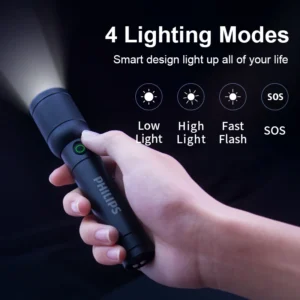 Philips SFL6168 LED Flashlight 1000Lumen1000m Portable Powerful Bright Flashlights Camping Lamp for Outdoor Hiking Self Defen
