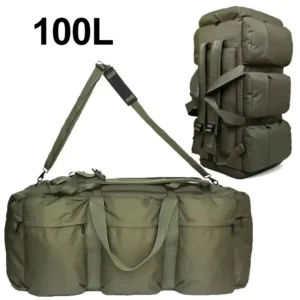 100L Tactical Luggage Duffel Camping Bag Travel Backpack for Men Outdoor Shoulder Large Hiking Tourist Storage Rucksack